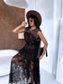 Kleita + aksesuārs "MIDNIGHT ROSE" H81 - CHOCO